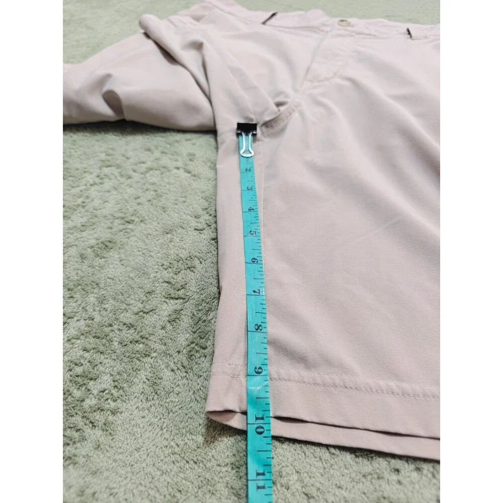 Columbia PFG Omni Shield Mens Sz 34 Beige Khaki Fishing Shorts 10 Inseam Pockets